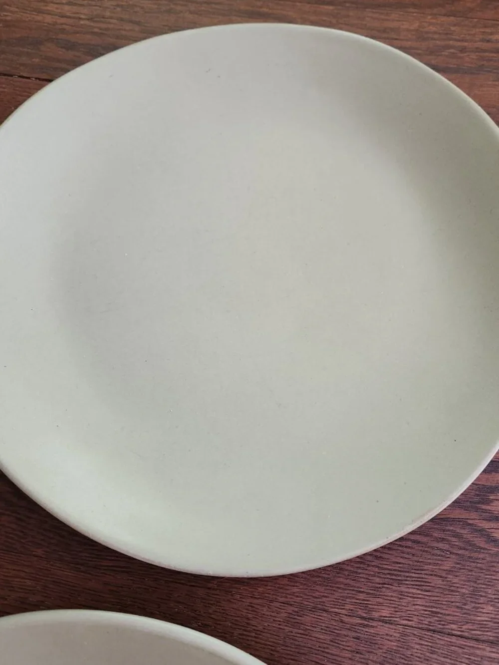 RARE Simon Pearce Barre Sage Green Dinner Plate Asymmetrical Handmade Pottery VT
